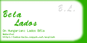 bela lados business card